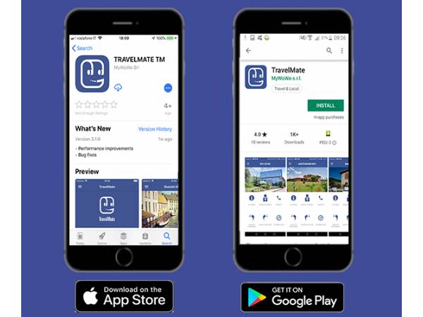 Download the TravelMate App to your smartphone from the Apple and Google Play stores