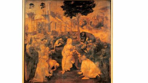 UFFIZI, Leonardo-The Adoration Of The Magi_Room A35