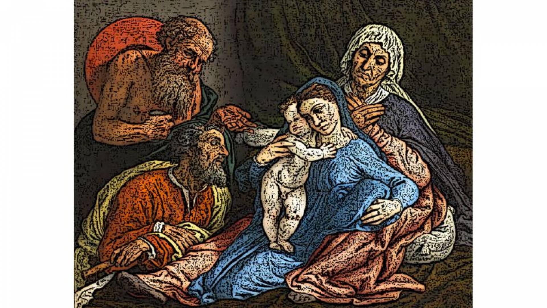 UFFIZI, Lorenzo Lotto-Holy Family With Saint Jerome_Room D19