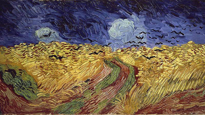 WHEATFIELD WITH CROWS