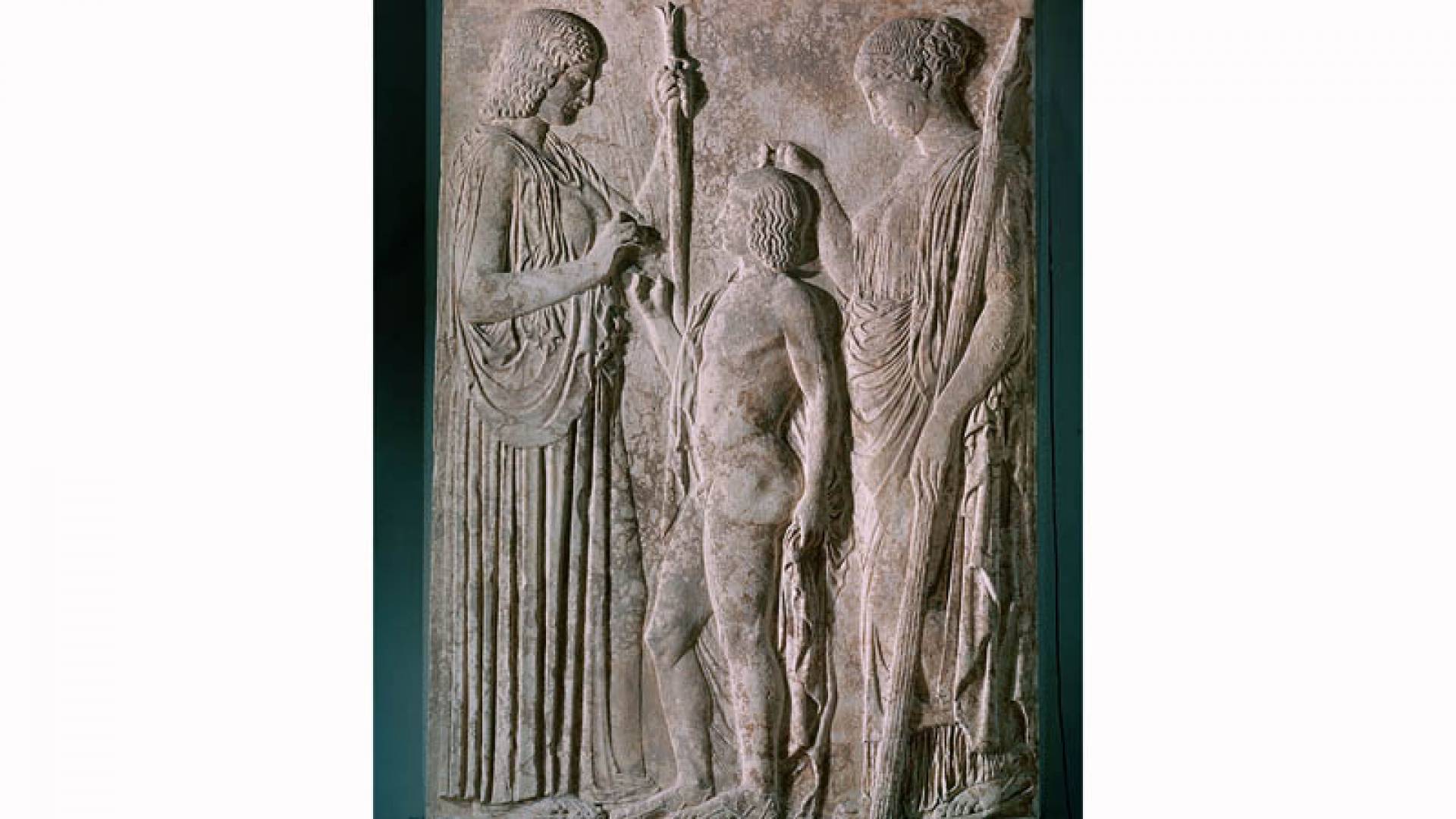 ARCHEOLOGICAL MUSEUM, Bas-Relief Of Eleusis Room 15