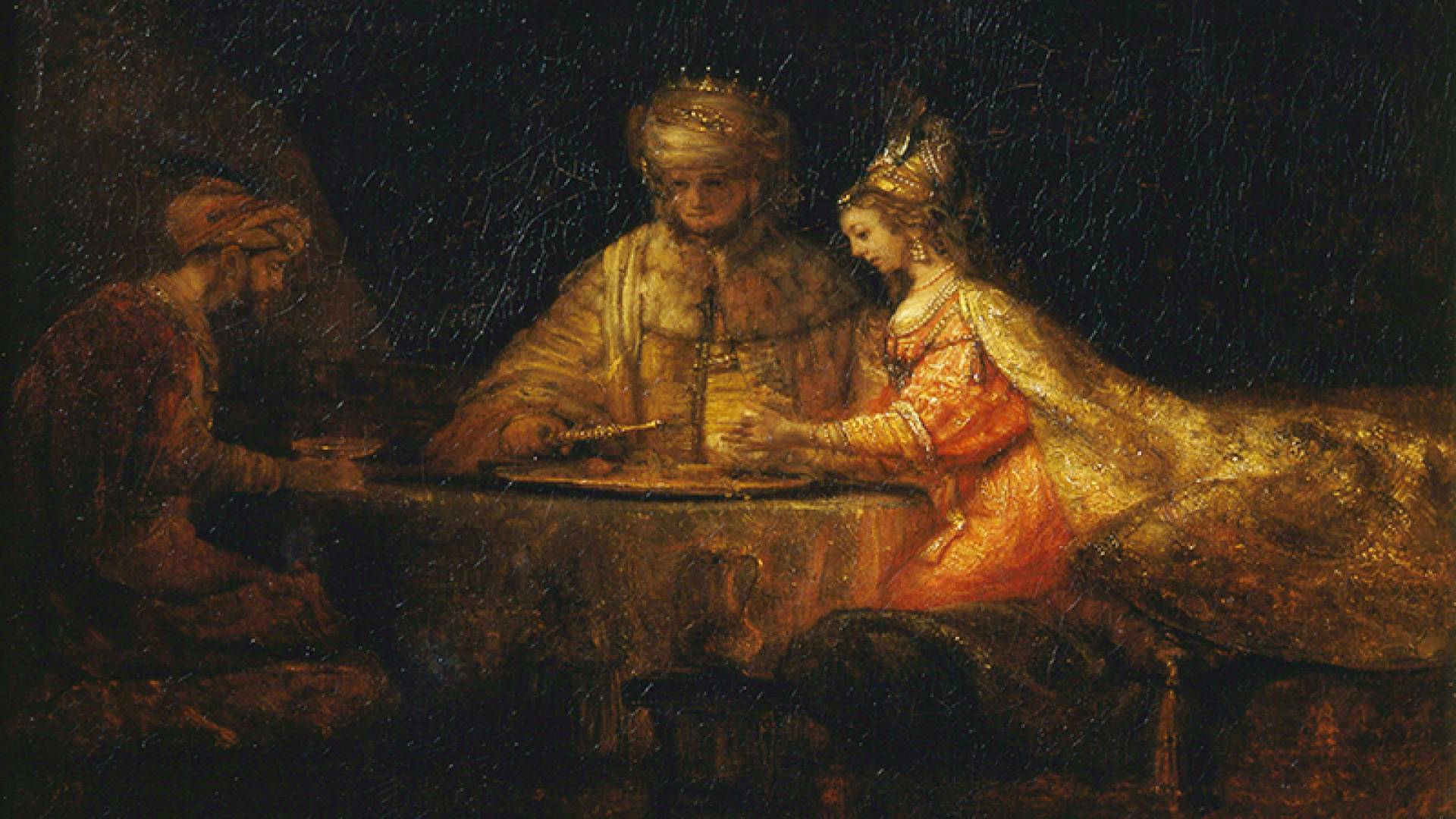 MUSÉE POUCHKINE, Rembrandt Assuérus Et Haman Au Festin D'esther Salle 10