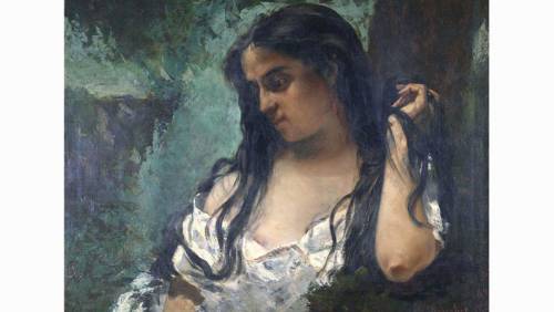 NATIONALMUSEUM FÜR WESTLICHE KUNST, Die Zigeunerin (Courbet)